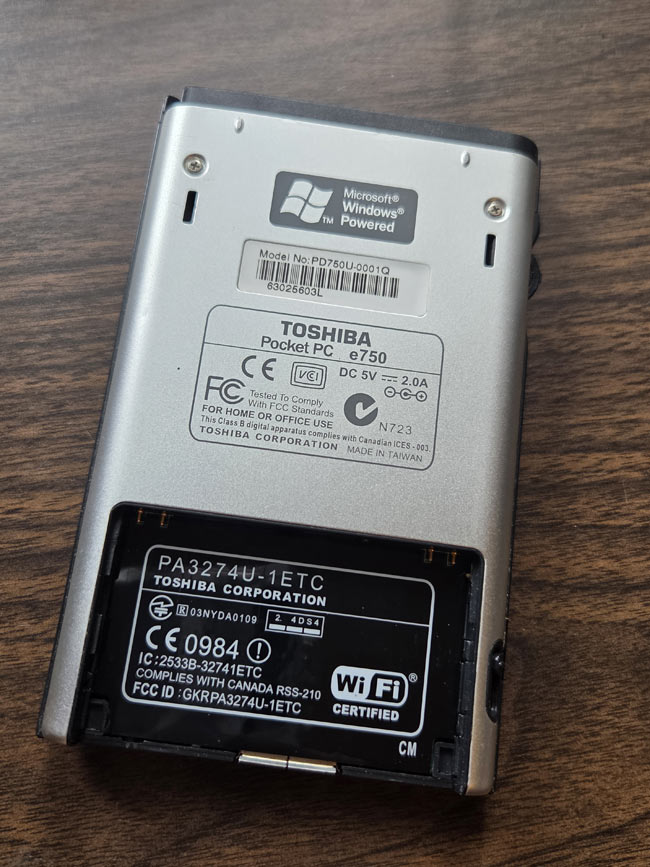Toshiba Pocket PC e750
